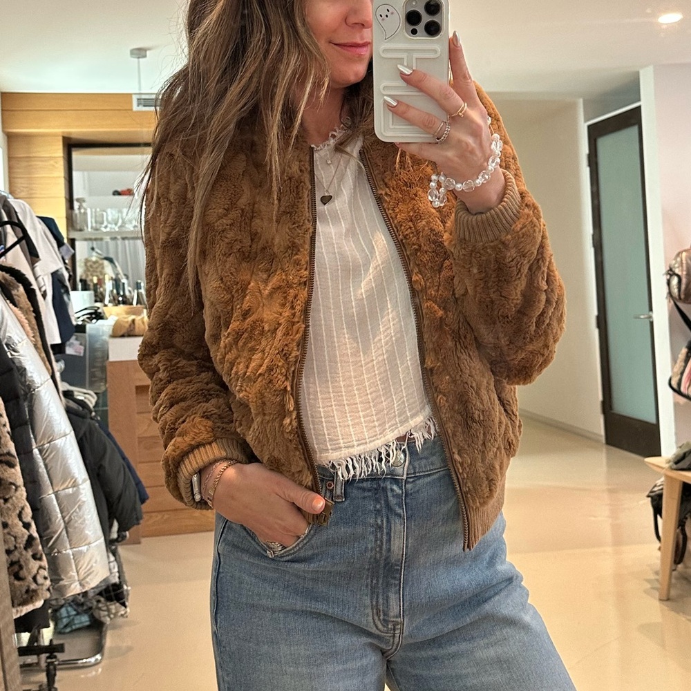 Chaser Brand Tan Teddy Jacket